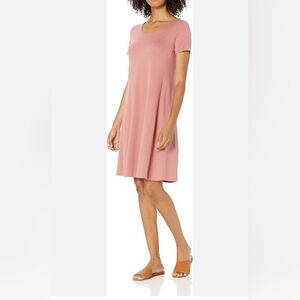 Scoop neck tee shirt dress